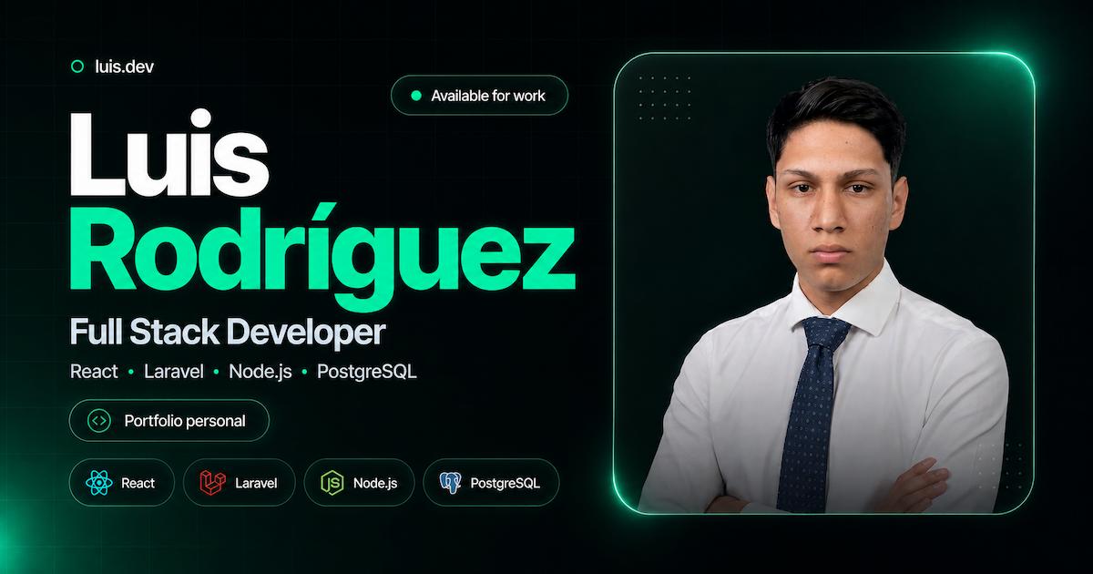 Luis Rodríguez | Full Stack Developer